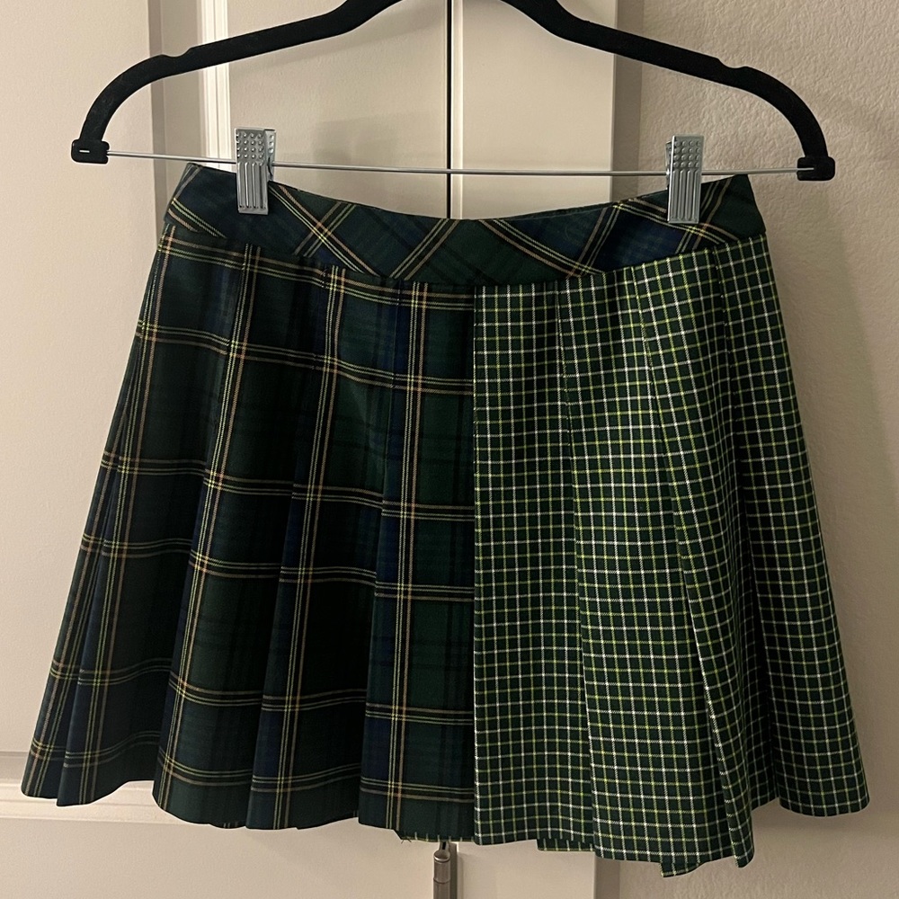 Aritzia Sunday Best Green High-Waisted Pleated Skirt